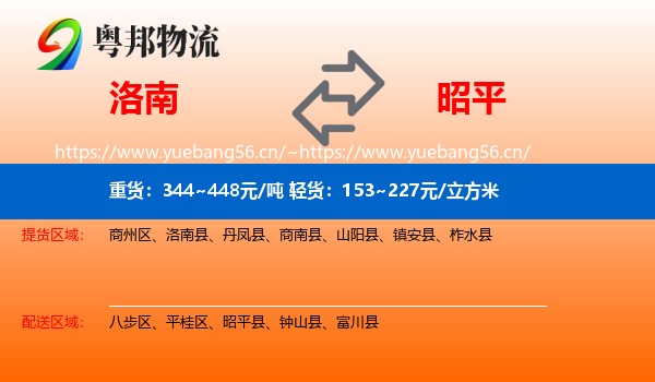 洛南到昭平县物流