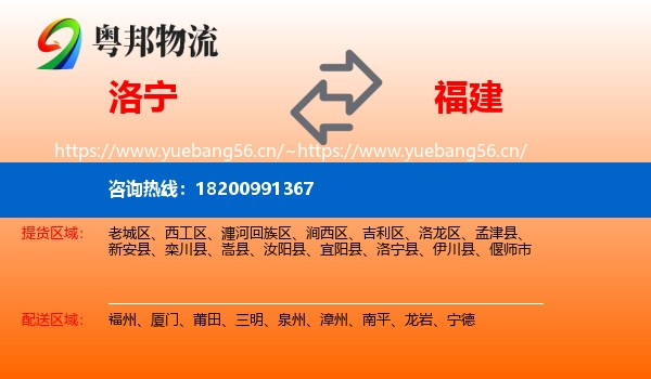 洛宁到福建物流