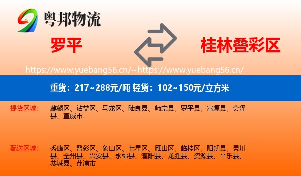 罗平到叠彩区物流