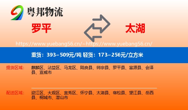 罗平到太湖县物流
