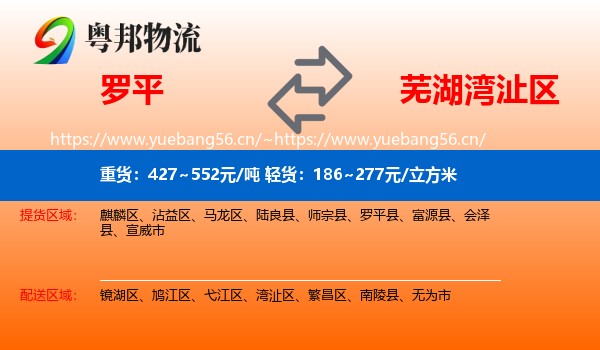 罗平到湾沚区物流