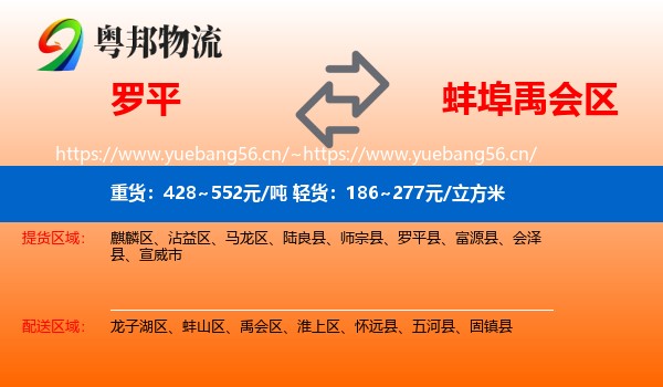 罗平到禹会区物流