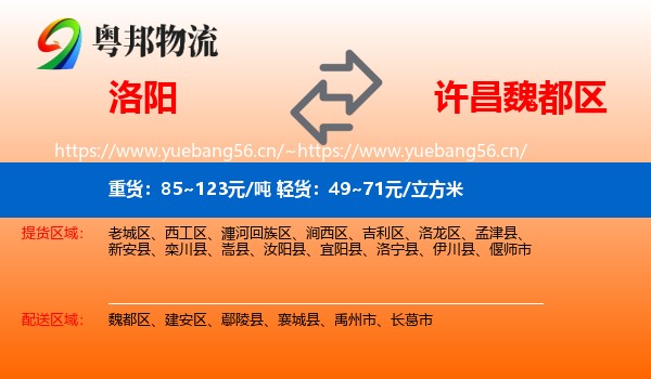 洛阳到魏都区物流