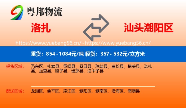 洛扎到潮阳区物流