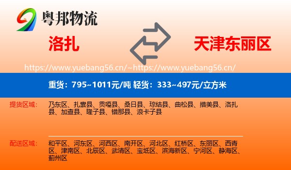 洛扎到东丽区物流