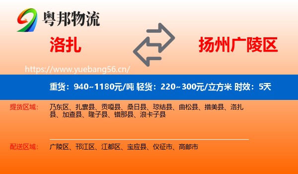 洛扎到广陵区物流专线名片
