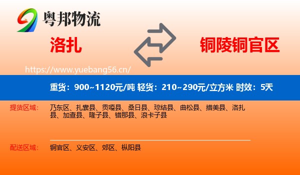 洛扎到铜官区物流专线名片