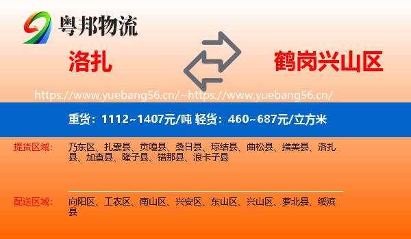 洛扎到兴山区物流