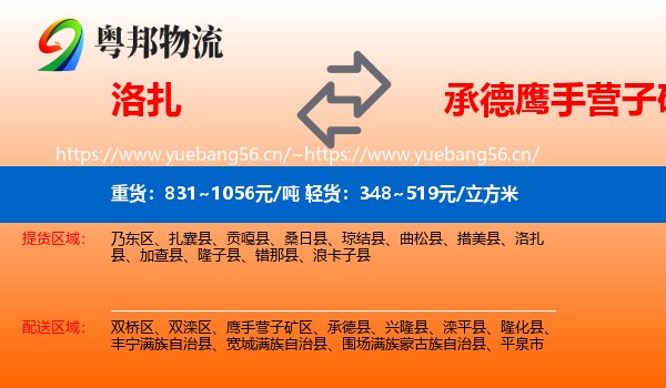 洛扎到鹰手营子矿区物流