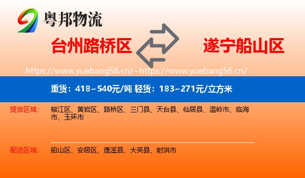 台州路桥区到船山区物流