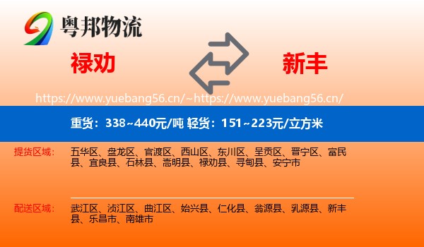 禄劝到新丰县物流