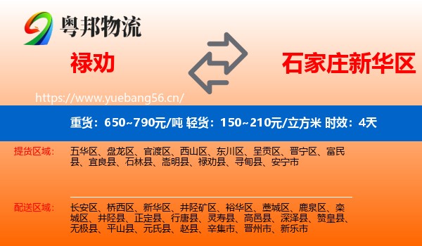 禄劝到新华区物流专线名片