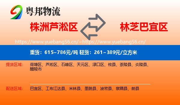 株洲芦淞区到巴宜区物流