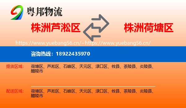 株洲芦淞区到荷塘区物流