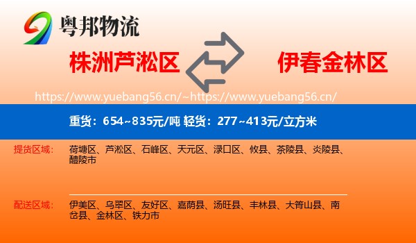 株洲芦淞区到金林区物流