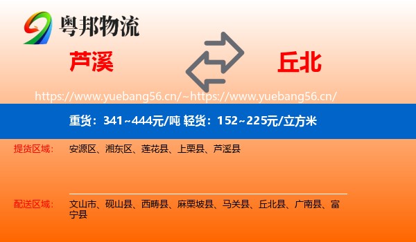 芦溪到丘北县物流