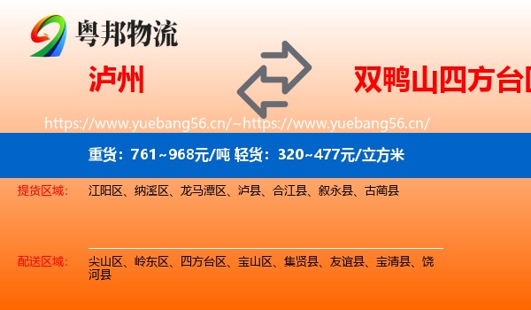 泸州到四方台区物流