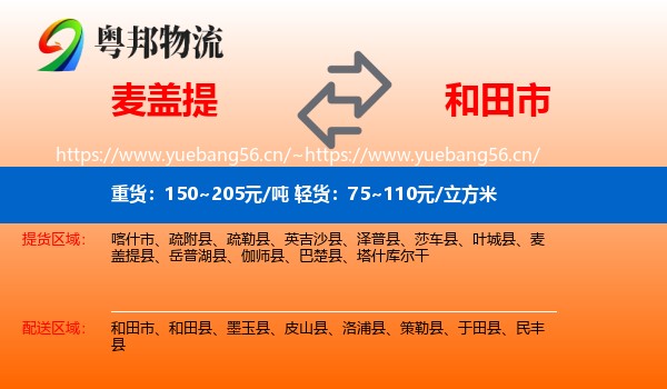 麦盖提到和田市物流