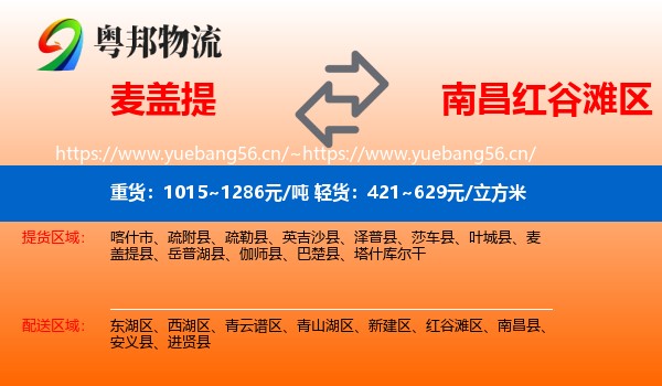麦盖提到红谷滩区物流