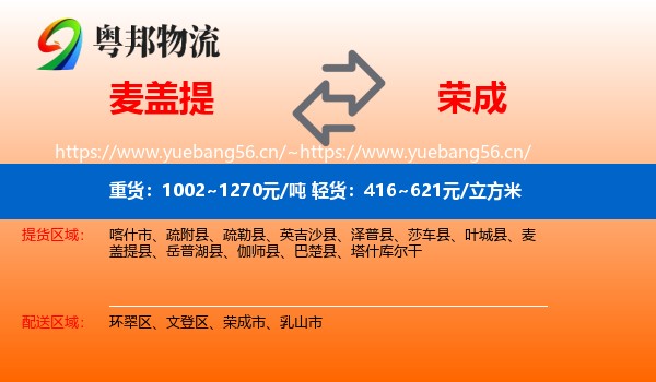 麦盖提到荣成市物流