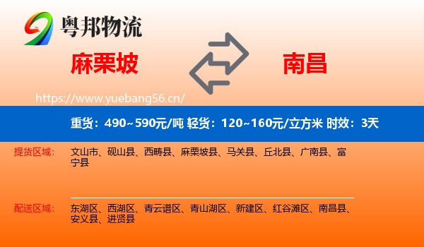 麻栗坡到南昌物流专线名片