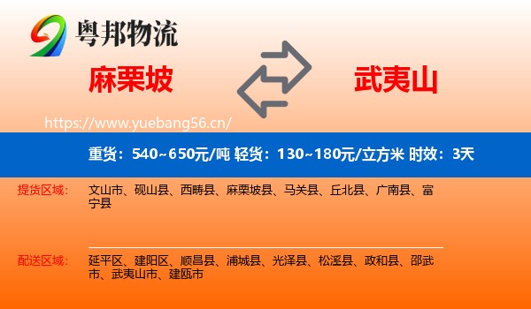 麻栗坡到武夷山市物流专线名片