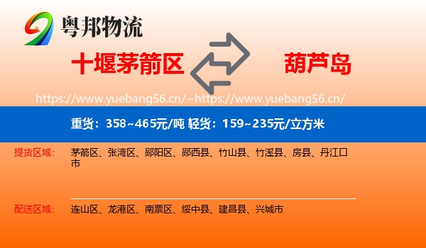 茅箭区到葫芦岛物流专线