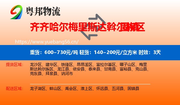 齐齐哈尔梅里斯达斡尔族区到固镇县物流 齐齐哈尔梅里斯达斡尔族区到固镇县物流专线名片