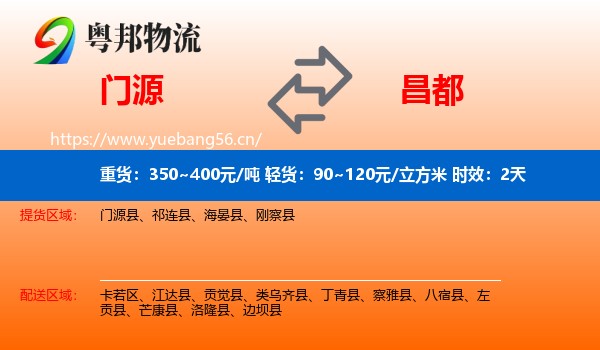 门源到昌都物流专线名片