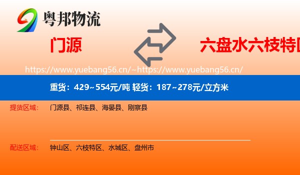 门源到六枝特区物流