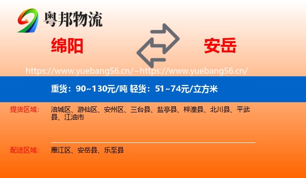 绵阳到安岳县物流