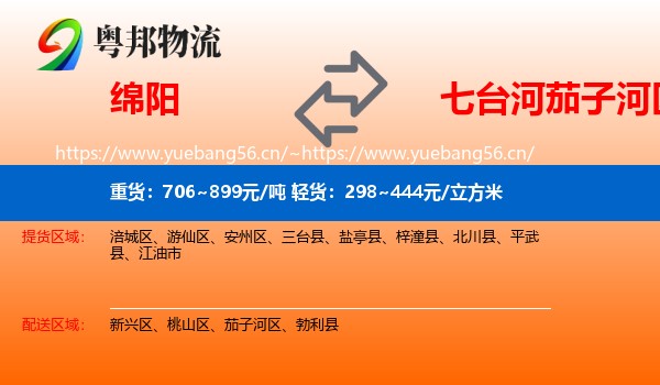 绵阳到茄子河区物流