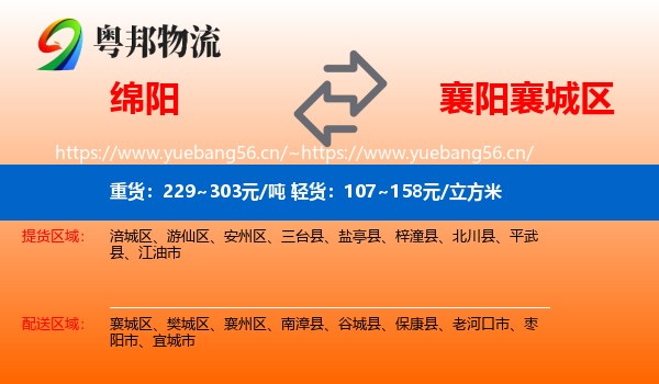 绵阳到襄城区物流