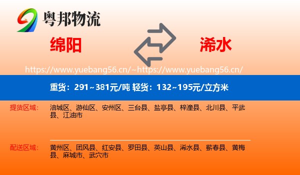 绵阳到浠水县物流