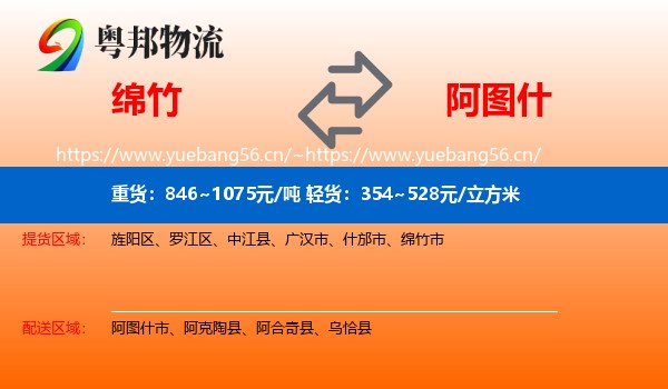 绵竹到阿图什市物流