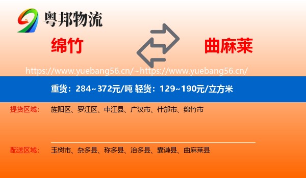 绵竹到曲麻莱县物流