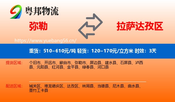 弥勒到达孜区物流专线名片