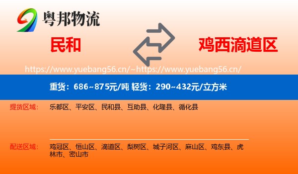 民和县到滴道区物流专线