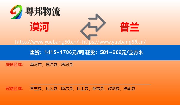 漠河到普兰县物流
