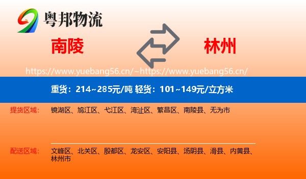 南陵到林州市物流