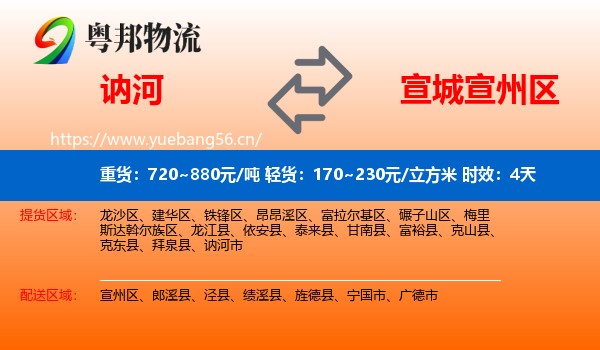 讷河到宣州区物流 讷河到宣州区物流专线名片