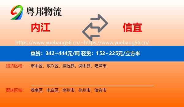 内江到信宜市物流