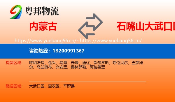 内蒙古到大武口区物流