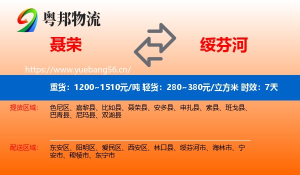 聂荣到绥芬河市物流专线名片