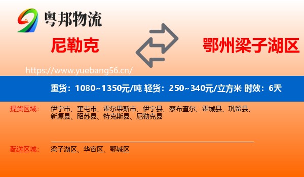 尼勒克到梁子湖区物流 尼勒克到梁子湖区物流专线名片