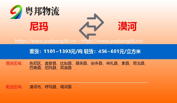 尼玛到漠河市物流