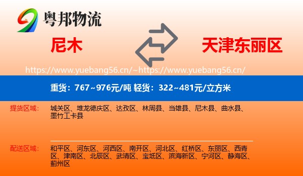 尼木到东丽区物流