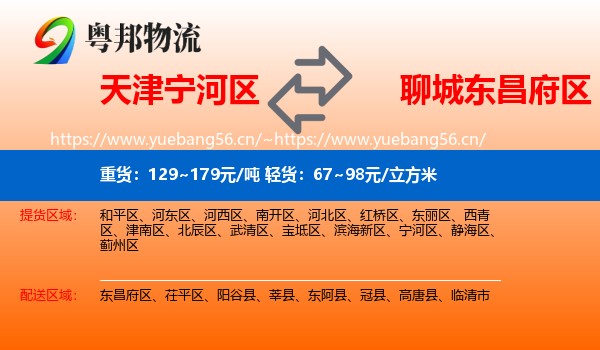 天津宁河区到东昌府区物流