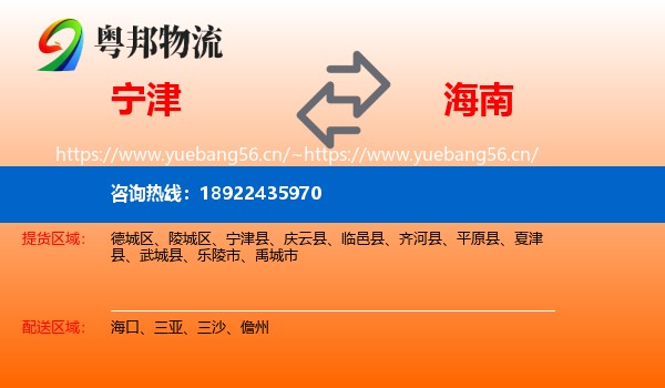 宁津到海南物流