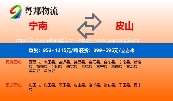 宁南到皮山县物流